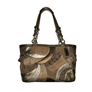 Y2k Coach Signature Mosaic Patchwork Gallery Tote